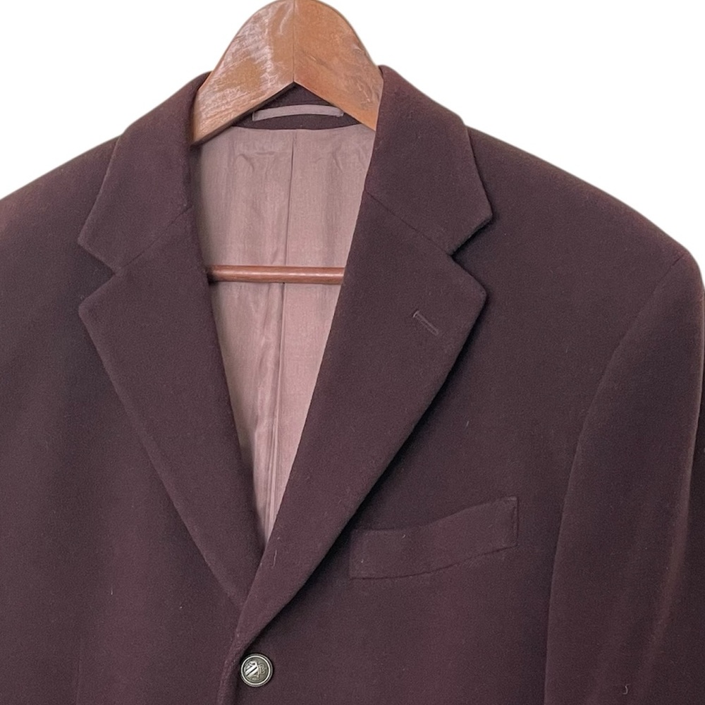 Boulevard Club Wool Cashmere Blazer 38R Medium Plum Made in Canada Vintage